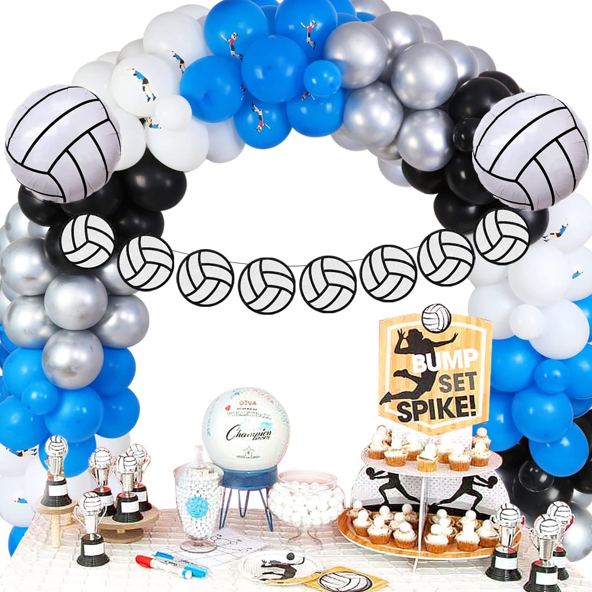 Volleyball Theme Party Decorations Volleyball Party Decorations Blue