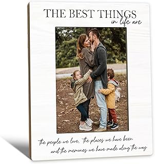 Family Picture Frame 5x7, Friends Photo Frame, Birthday Christmas Gifts for Family Friends, The Best Things in Life are The People We Love Wooden Picture Photo Frames for Desk Home Room Decor