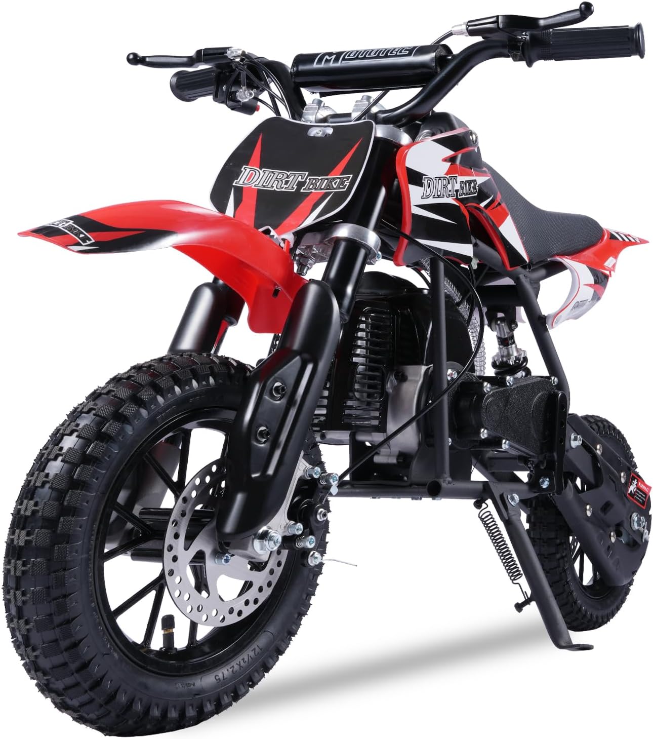 TOXOZERS Alien001 Mini Dirt Bike, 50CC 2-Stroke Kids Dirt Bike, EPA Approved Gas Powered with Front Fork and Rear Mono Shock, Up to 25 Mph, Weight Support Up to 130 LBS (Black)