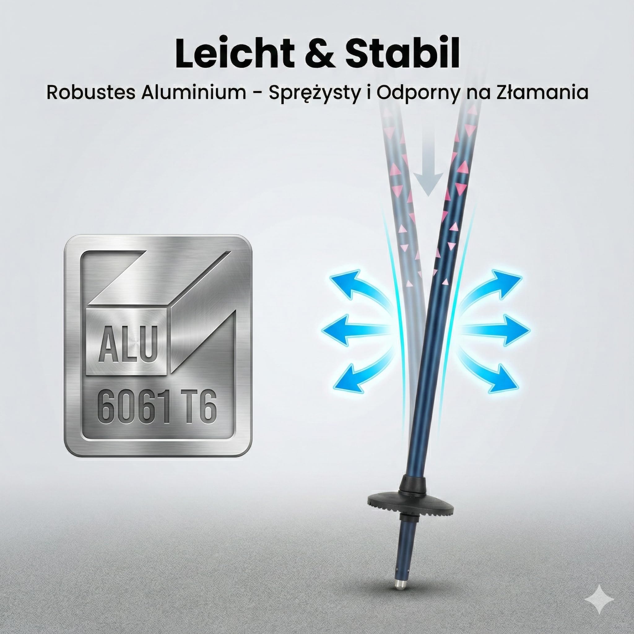 KADVA Aspen Skistöcke Damen Aluminium – Leichte & Robuste Alpin Stöcke (110-125 cm) – Wolframkarbid Spitze – Ergonomischer Griff & Verstellbare Schlaufe – Ski Alpin Frauen