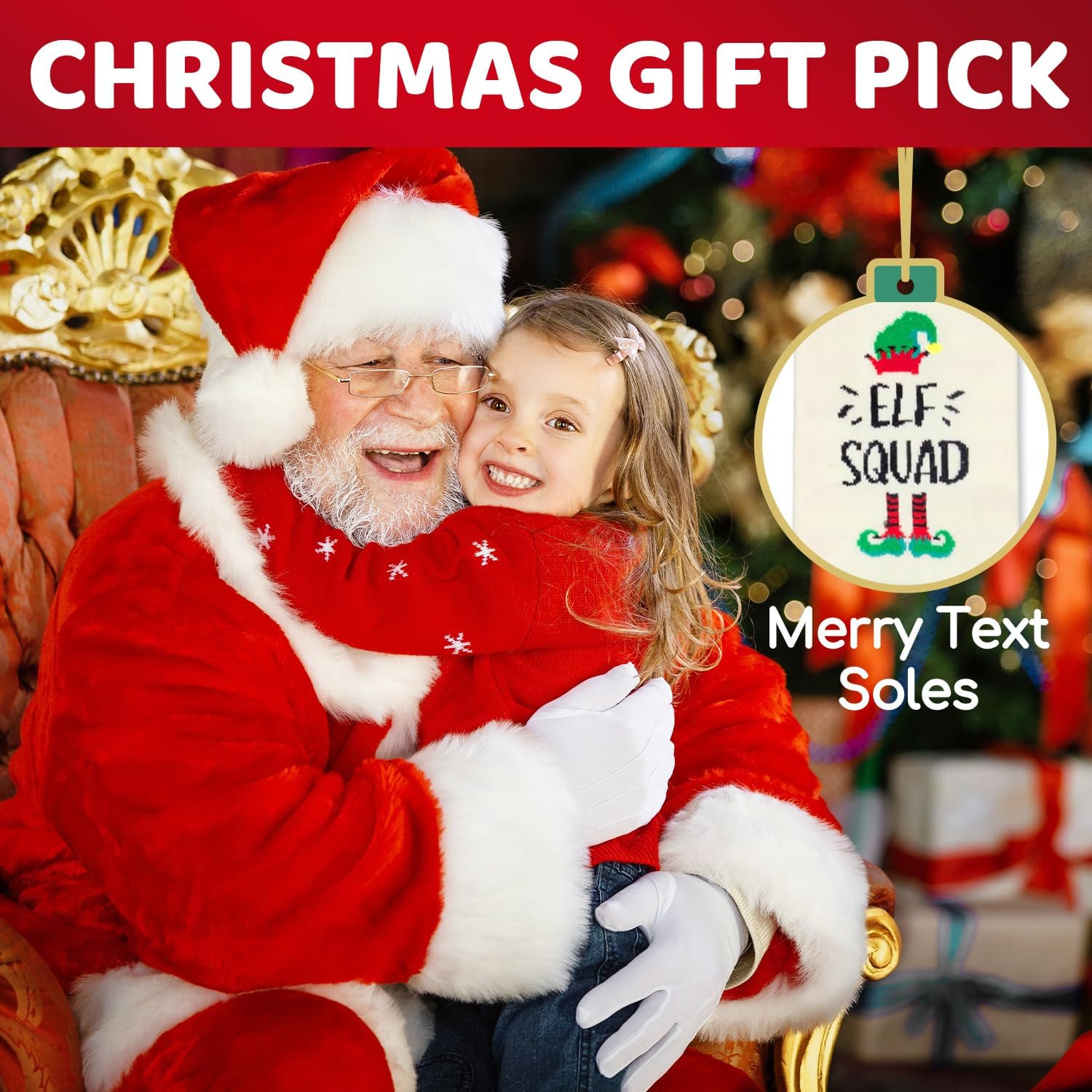 Zmart Christmas Socks for Kids - Snowman Elf Deer Gifts, Merry Xmas Stocking Stuffers - Image 2