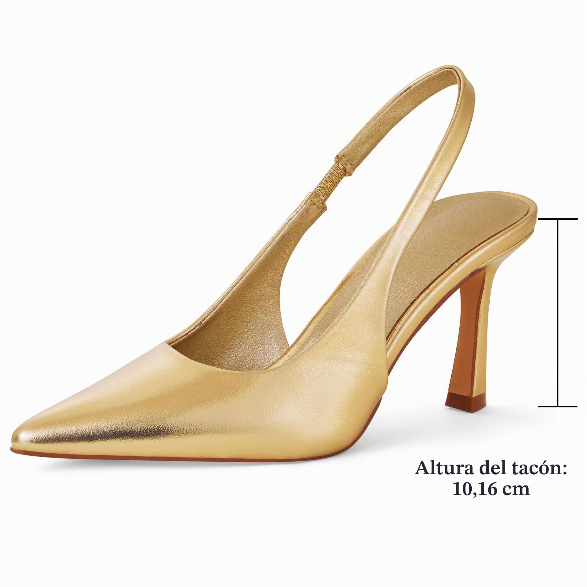 Zhabtuc Zapatos de mujer elegantes, zapatos de tacón para mujer, Slingback mujer, tacones altos en punta, estilo clásico, sandalias de moda, fáciles de llevar, estilo clásico, EU 36-42