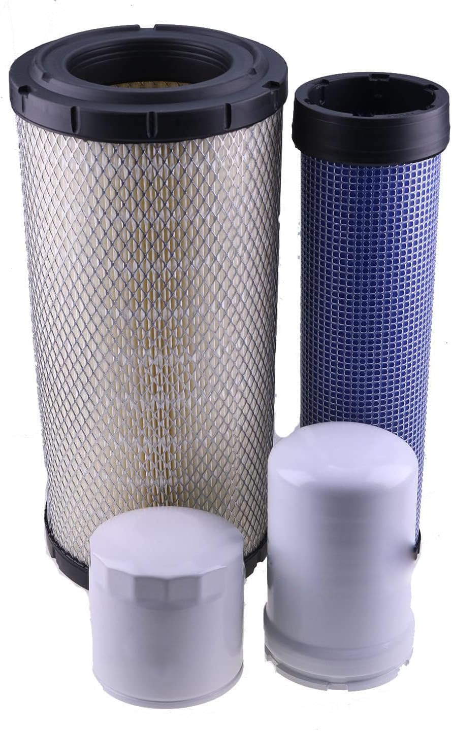 JZGRDN Maintenance Filter Kit Compatible with Kubota SVL90-2C & SVL95-2 with V3800 Engine