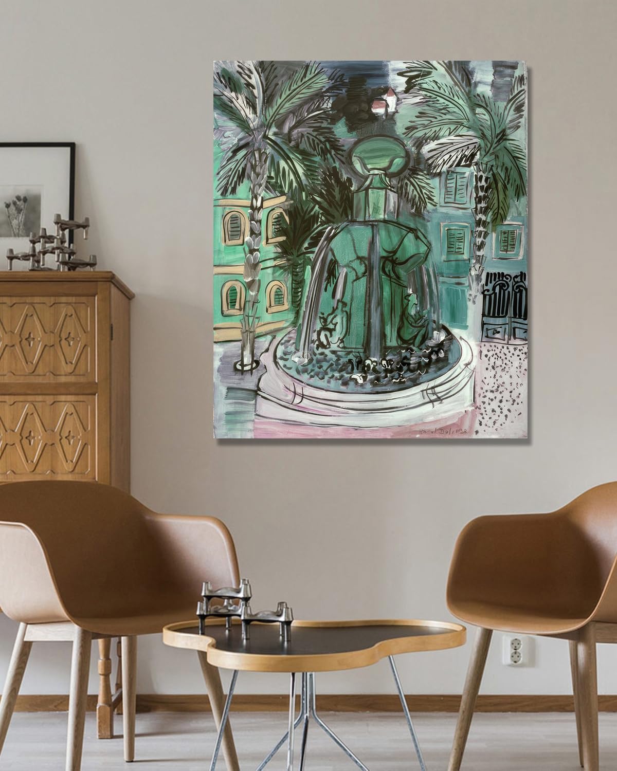 NHLDZYH Impresjonistyczne arkusze, (piękna sceneria 14) autorstwa Raoula Dufy"ego, reprodukcja obrazów, obrazy znanych obrazów, obrazy ścienne do sypialni, 50x60 cm tylko płótno