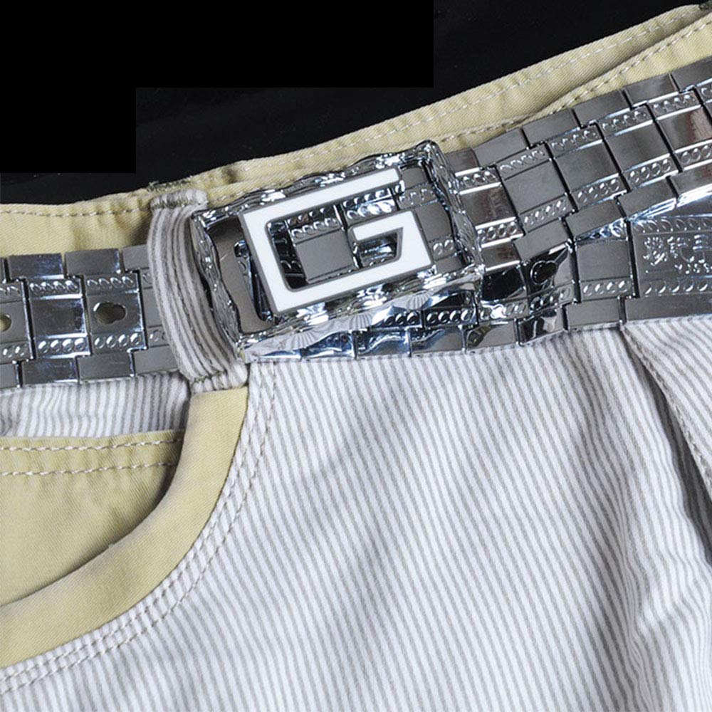 KSTYLE Ceinture Métallique Hommes Autodéfense en Métal Chaîne - Fitness Jeunesse Sauvage Longue Plein Air, 125 cm