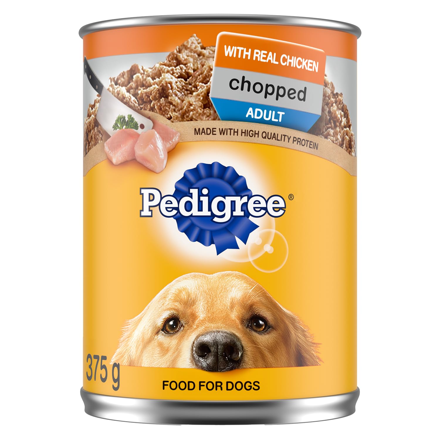 PEDIGREE CHOPPED Ground Adult Soft Wet Dog Food – With Real Chicken - 12x 375g (13 oz) Cans image 2