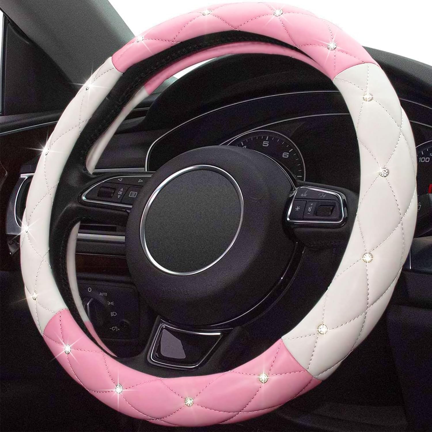 JINGSEN 11 Piece Bling Car Accessories Set for Women