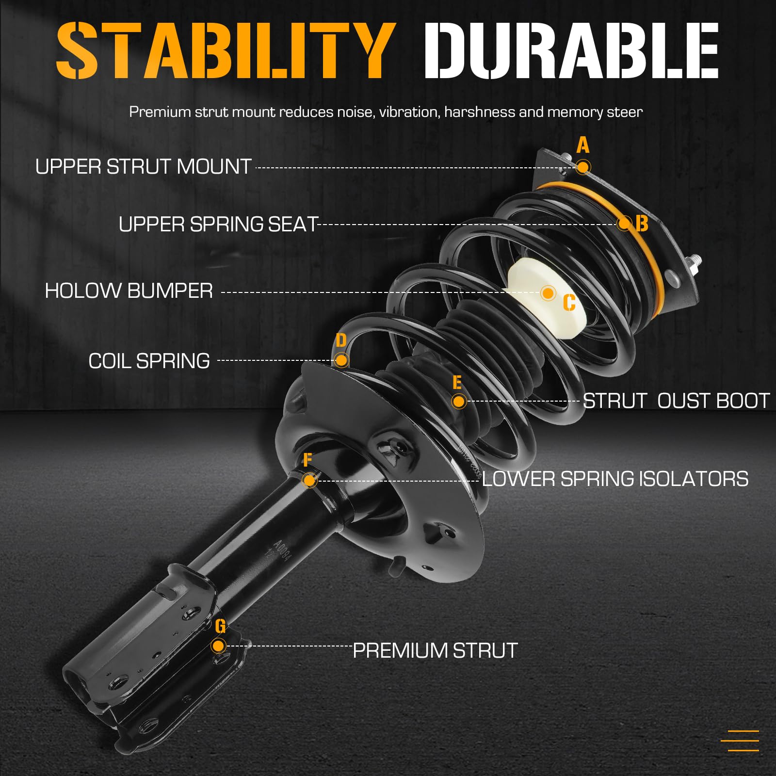 Front And Rear Complete Strut Assembly Shock Absorber Sway - View #12