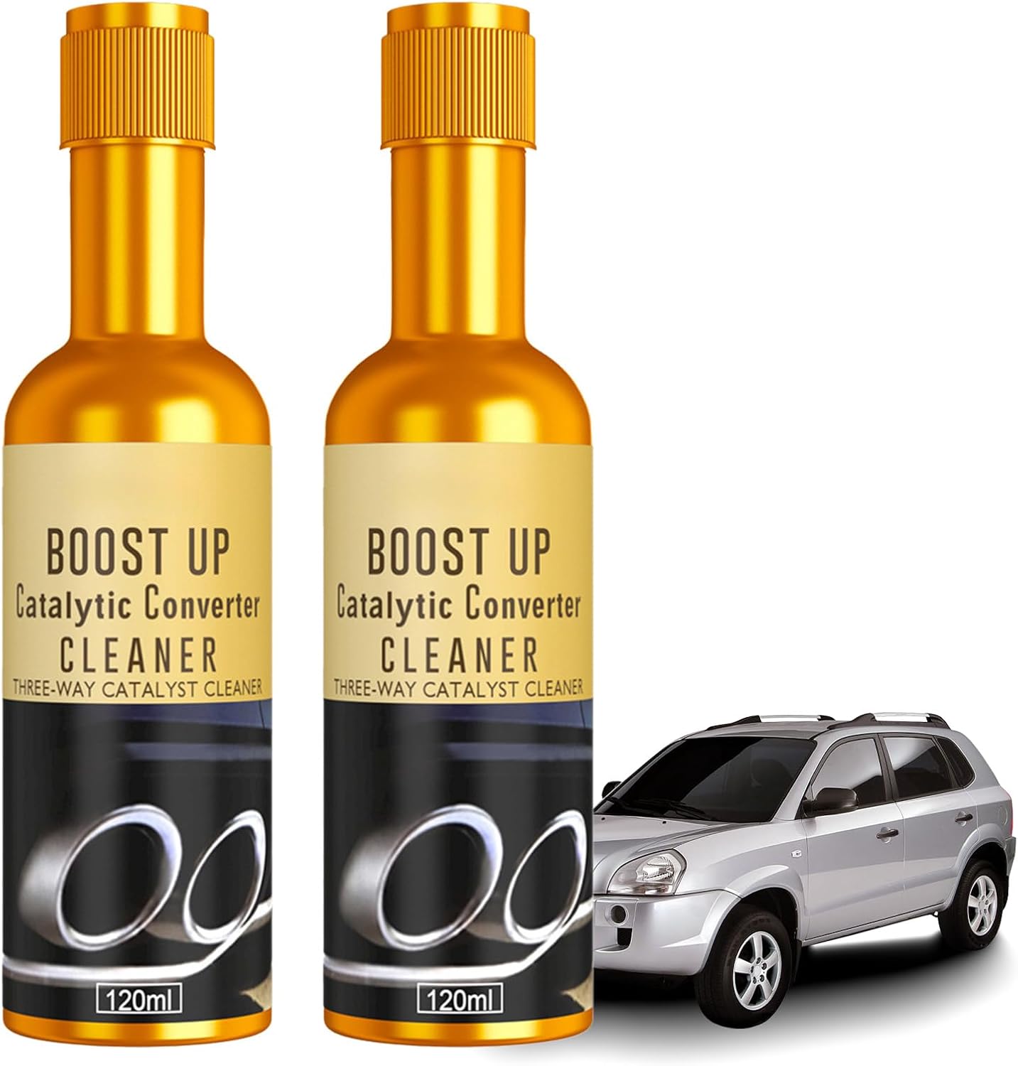 Instant Car Exhaust Handy Cleaner, Catalytic Converter & Fuel System Cleaner, Exhaust Pipe Carbon Removal Engine Carbon Cleaners, 120ML for All Vehicles (5 Pcs)