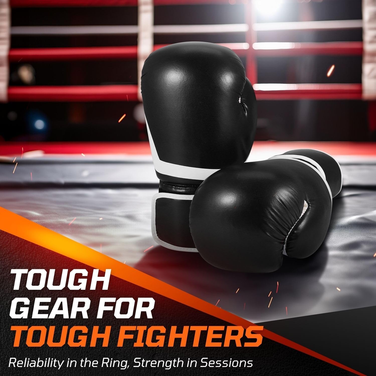 Flexzion Boxing Sparring Training Gloves Pro Muay Thai Kickboxing Heavy Bag Punching Mitts Wrist Wrap Full Contact Combat Sport Protective Hand Gear Martial Art Supply for Women & Teens, 10Oz
