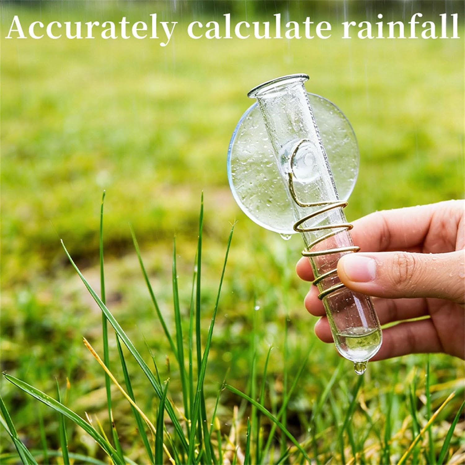 Compact Wall-Mounted Rainfall Device with Accurate Scale Perfect for Pots Gardens Suction Cup Rain Gauges