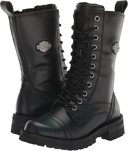 Miniatura 7 de HARLEY-DAVIDSON FOOTWEAR Walsen - Botas de motocicleta de encaje de 8 pulgadas para mujer