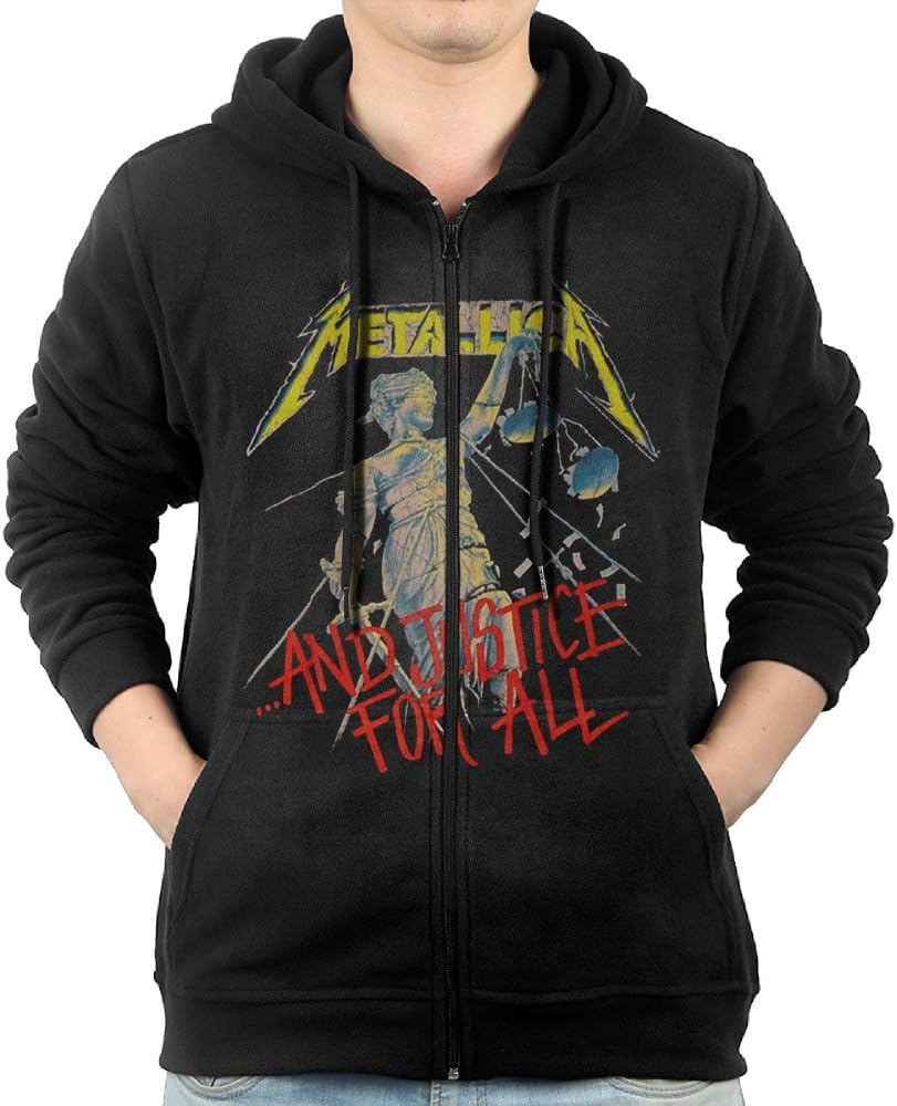Men Hoodie Metallica And Justice For All Zip Sweatshirt