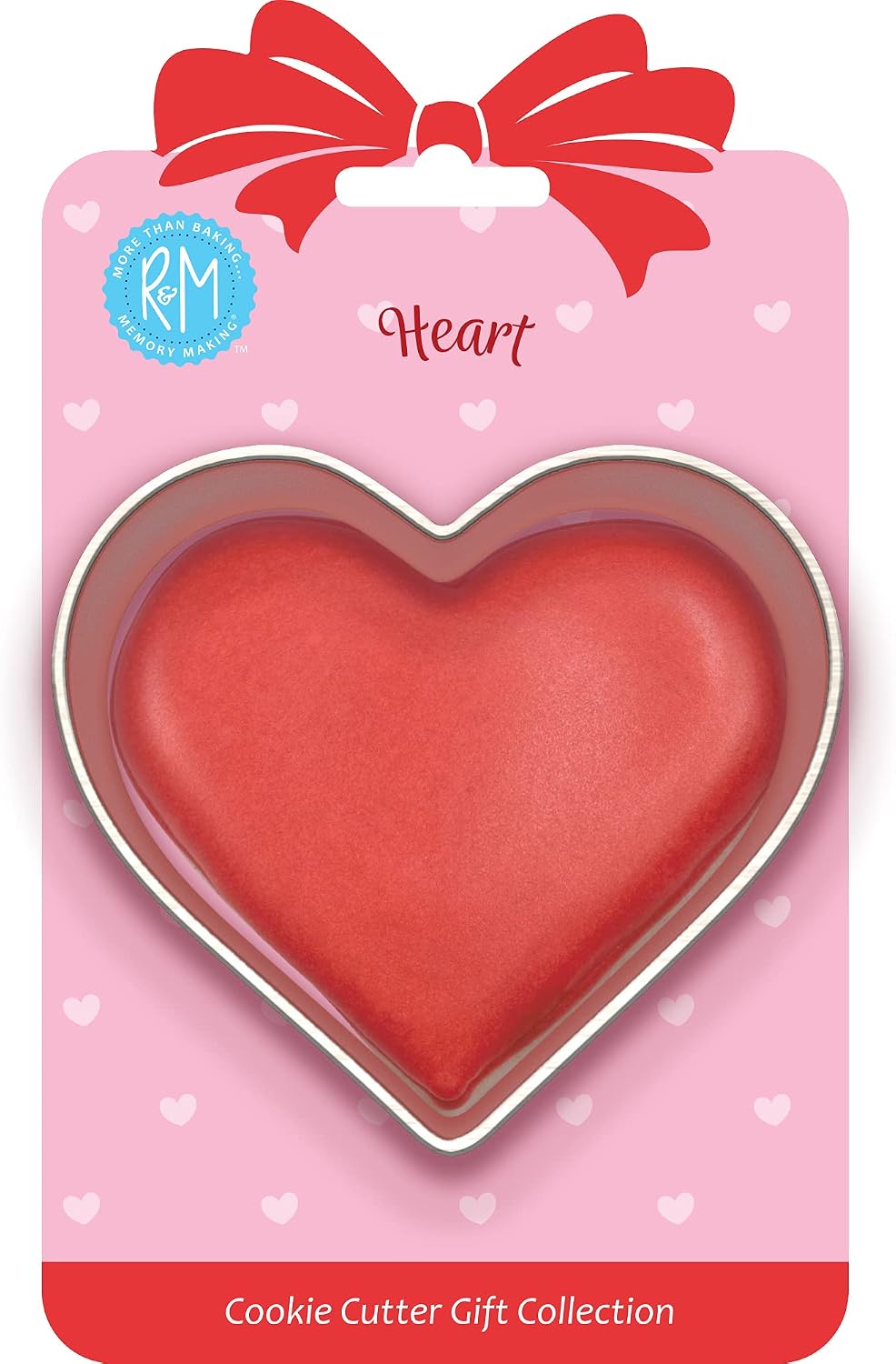 R&M Heart Cookie Cutter 3.25" - Stainless Steel - Gift Tag Carded