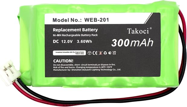 Replacement Battery Compatible with Honeywell Vykon JACE-300E JACE-600E JEC-334 Controller,fits Part No ASIC600, CP-201, NPB-Batt, WEB-201, 12.0V 300mAh