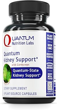 Quantum Nutrition Labs Kidney Support - Kidney Health Supplement, Natural Antioxidant Support for Men and Women with Cranberry, Rhodiola Rosea, and Parsley - 60 Vegetarian Capsules