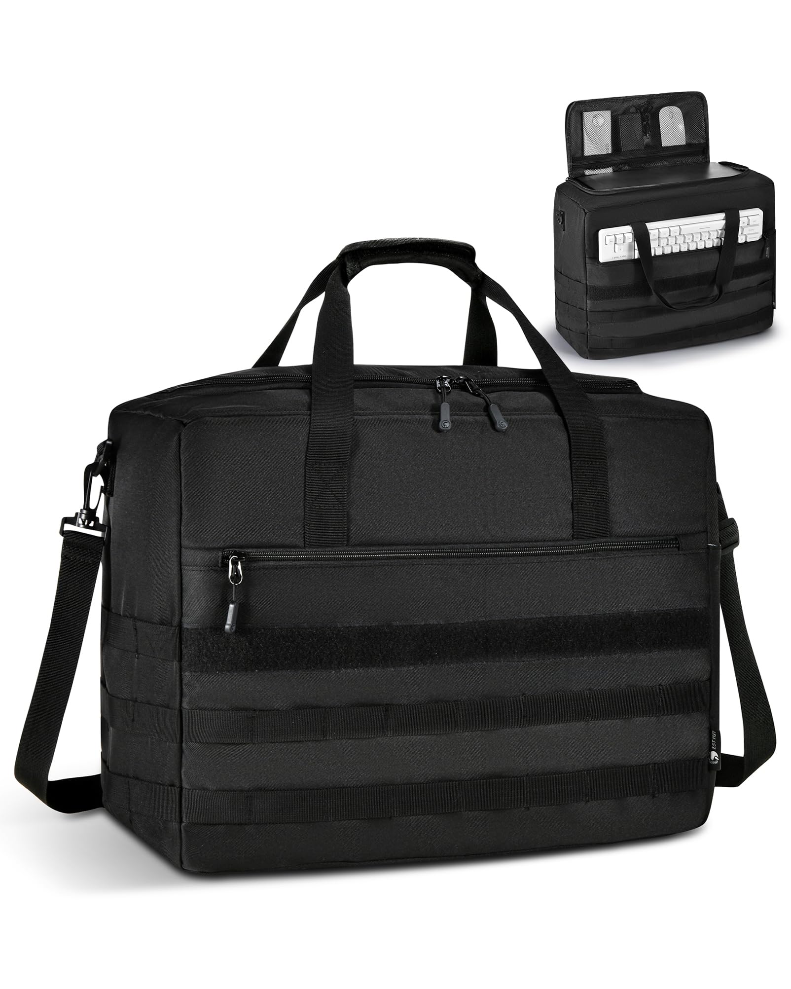 Micro Computer Desktop Tower Carrying Case Compatible with Mini-ITX 18x14x8 Travel Storage Bag for PCs Box Moving Keyboard