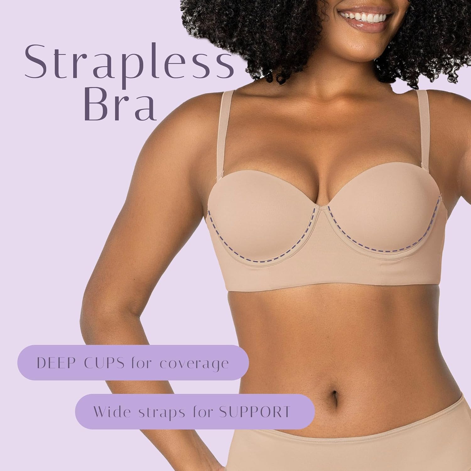 Strapless Bra Underwire Bras for Women Non Slip - Bras for Women Full Coverage - Image 3