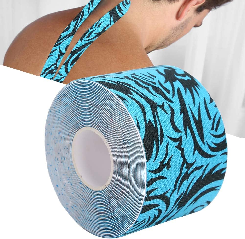 Kinesiology Tape, 5cmx5m Breathable and Waterproof Latex Free Physio Tape Sports Tape for Muscles & Joints, Pain Relief and Injury Recovery(blue)