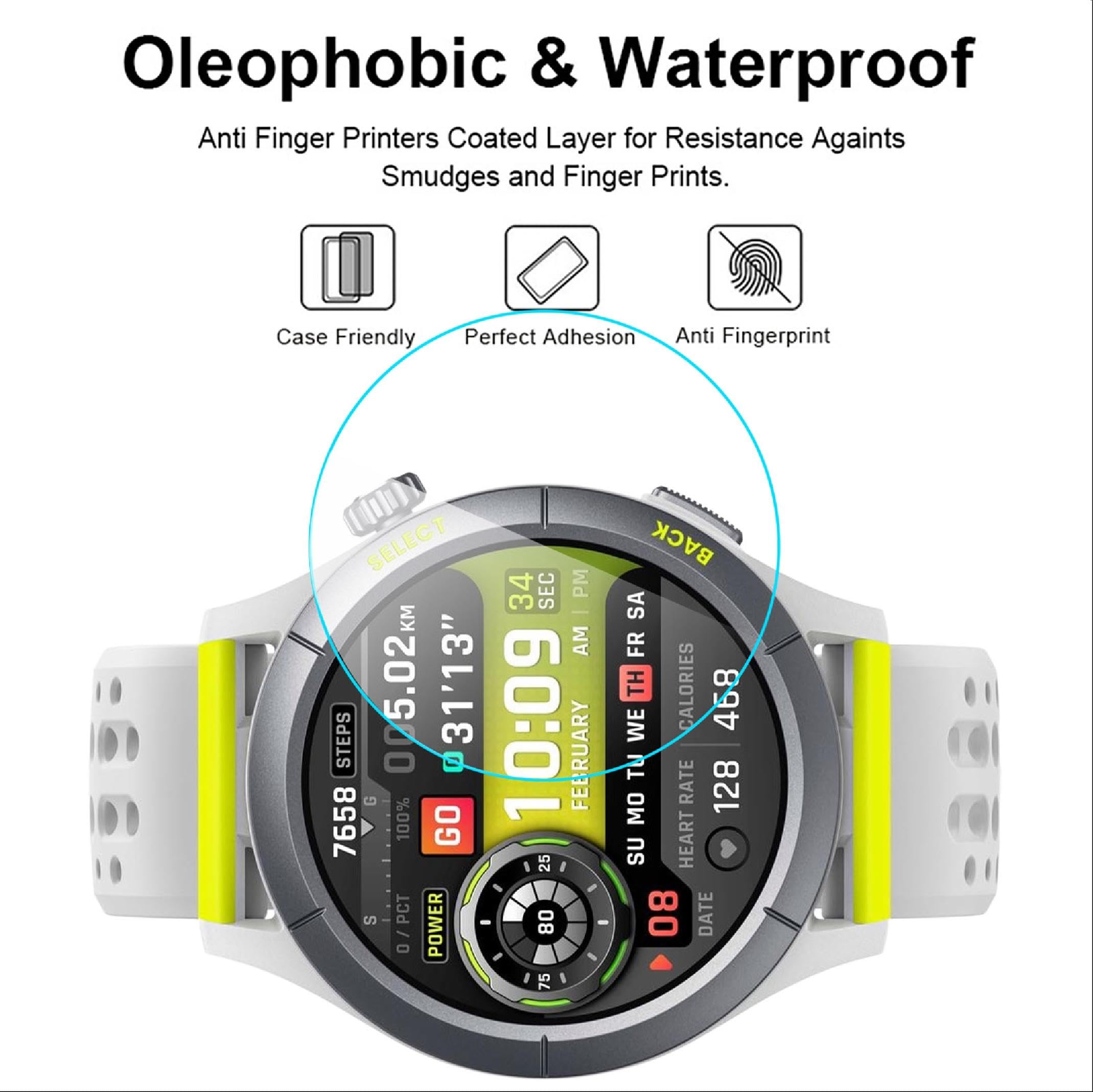 GIOPUEY Pellicola Protettiva per Amazfit Balance, [6 Pezzi] Flessibile TPU Schermo Protezione Pellicola [Extra-Sottile] [Anti-graffio] - Trasparente
