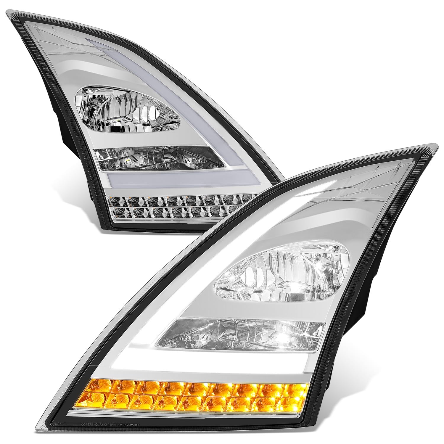 DNA MOTORING Headlights Compatible with Volvo VNL VNR 2018-2023