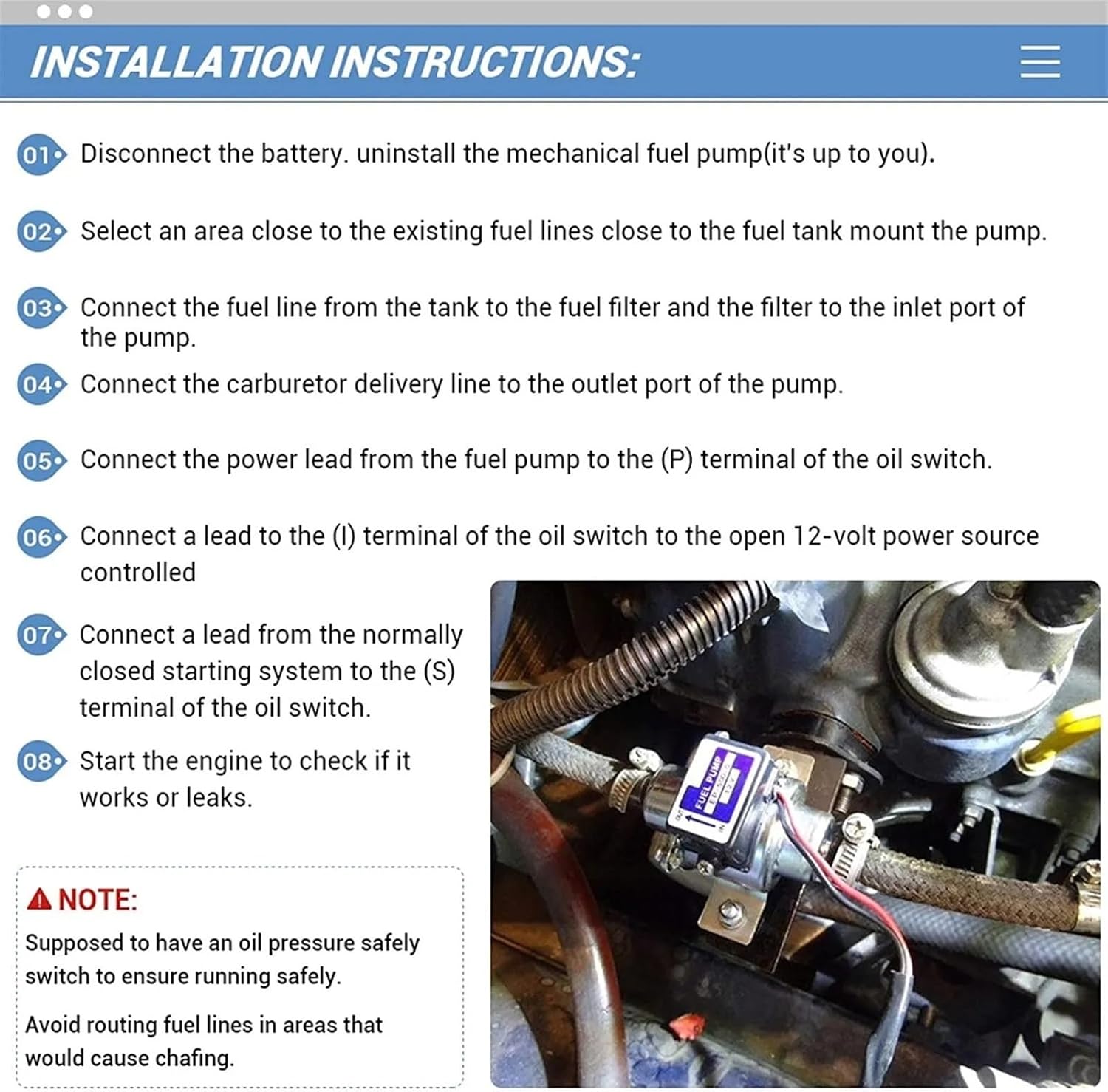 Universal Electric Car Fuel Pump Diesel Petrol Gasoline 12V EP500-0 035000-0460 12585-52030 1258552031 EP500 FP-1010-G, Gold