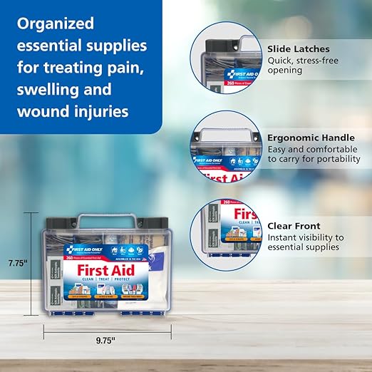 First Aid Only 91248 OSHA-Compliant All-Purpose 50-Person Emergency First Aid Kit for Home, Work, and Travel, 260 Pieces thumbnail 4