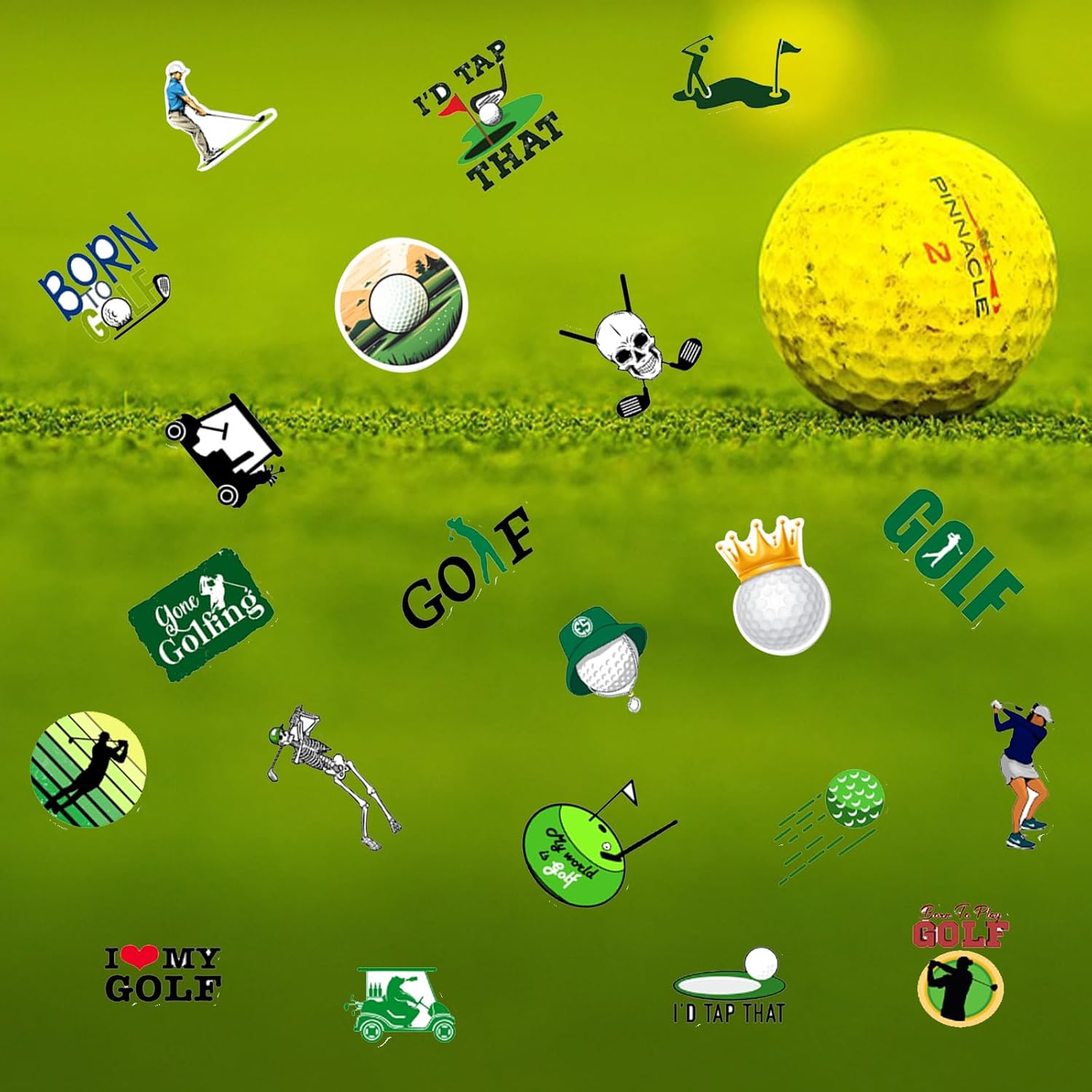 74PCS Golf Party Favors, 24PCS Slap Bracelets and 50PCS Stickers in Bulk image 5