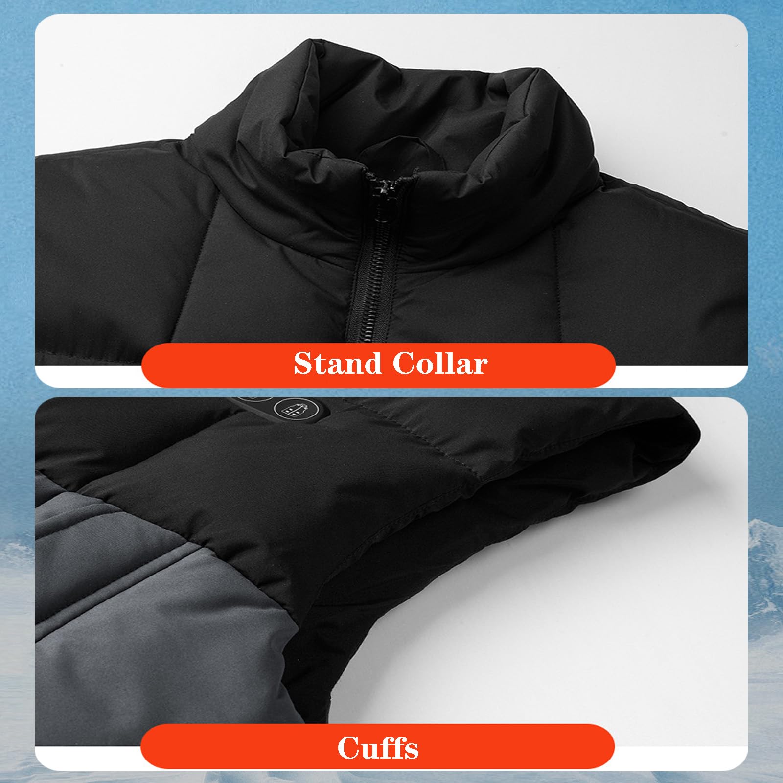 Gilet Riscaldato da Uomo Gilet Riscaldante Elettrico Intelligente A 17 Zone, Giacca Riscaldata Leggera, Cappotto Caldo, Batteria Non Inclusa