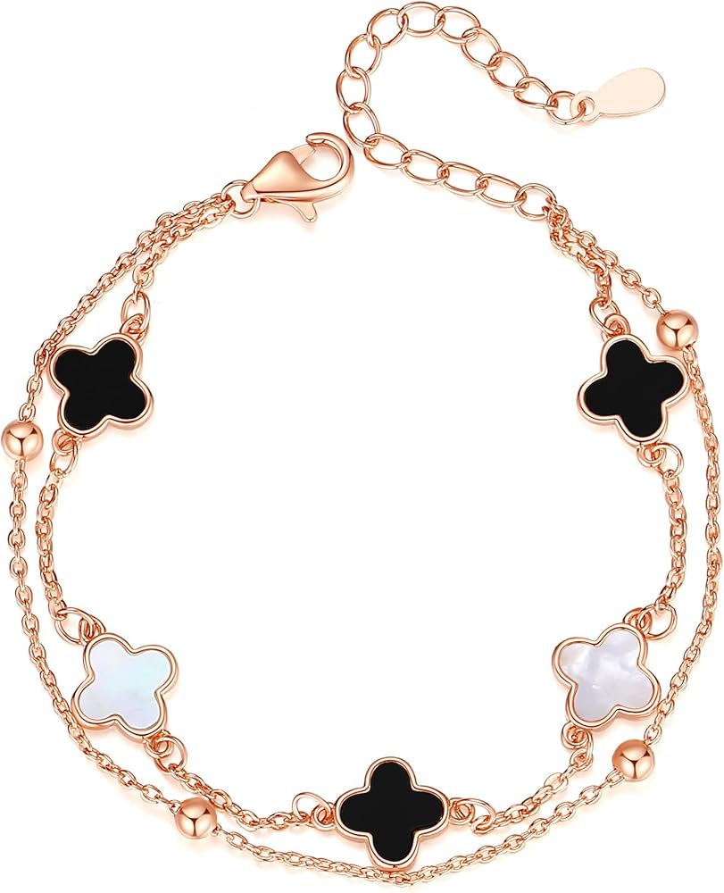 Amazon | [YINCHIE] ブレスレット レディース 四つ葉クローバー
