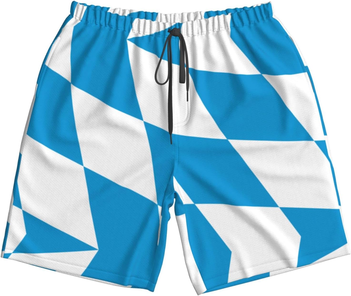 Greenland Flag Print Men's Shorts Casual Shorts Golf Shorts with Elastic Waist and Breathable Mesh Lining