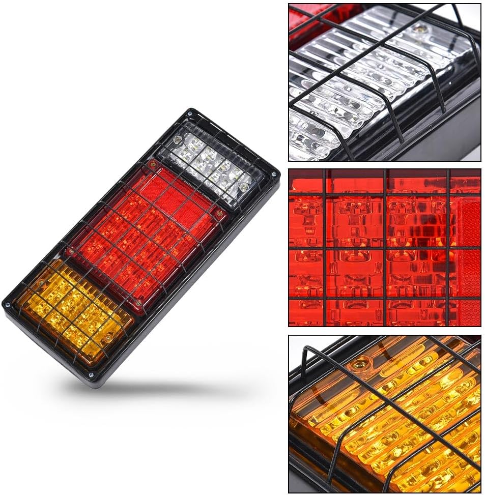 CHEDA 40 LED Tail Turn Signal Reverse Running Lights 2pcs Universal Fit for Pickup, RV, Trailers, Trucks, Camper,UTEs,Vans Rear Lamp Assembly Pilotos Traseros Conjunto