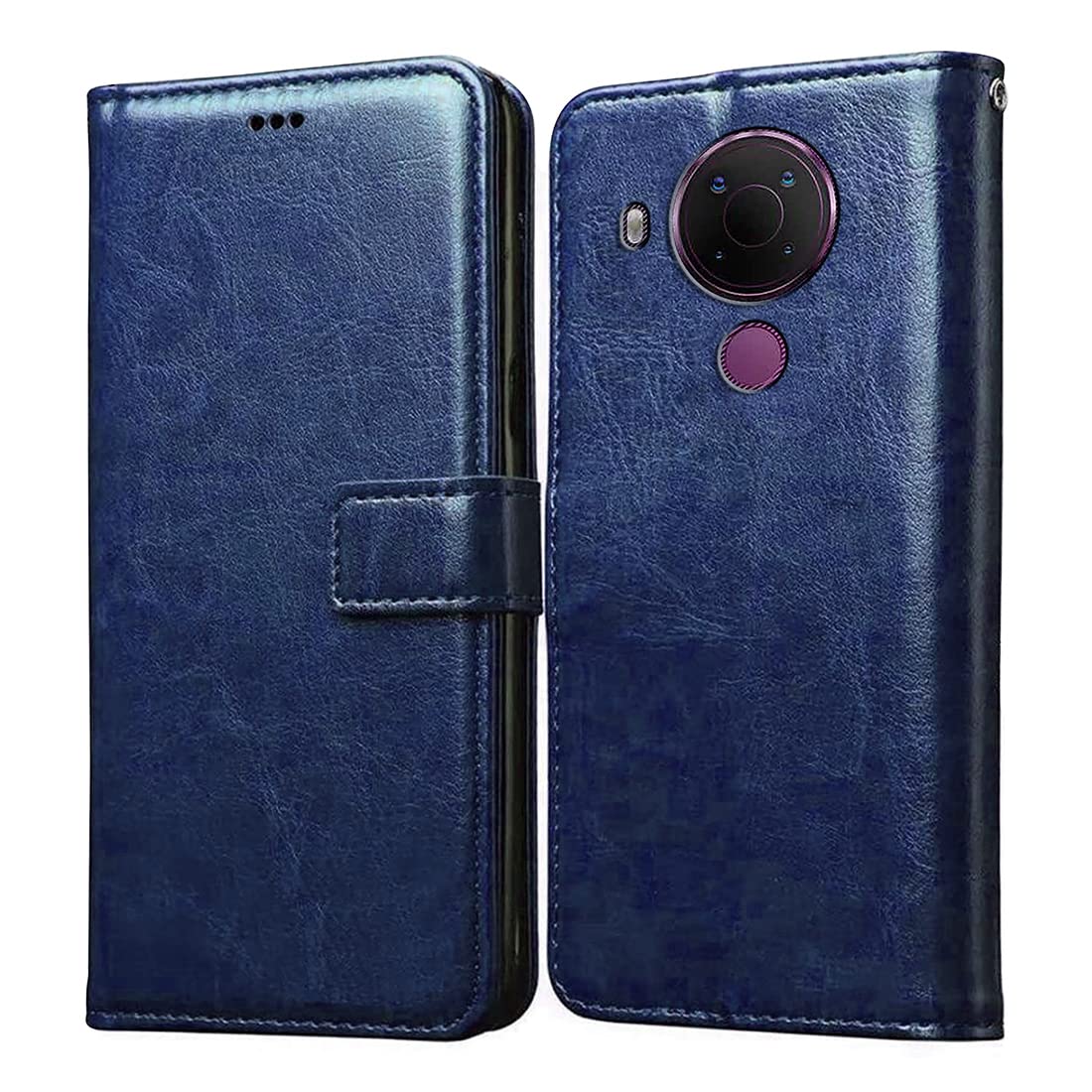 Casotec Flip Cover for Nokia 5.4 | Premium Leather Finish | Inbuilt Pockets & Stand | Flip Case for Nokia 5.4 (Blue) (B09QL3WL38) Amazon Price History, Amazon Price Tracker