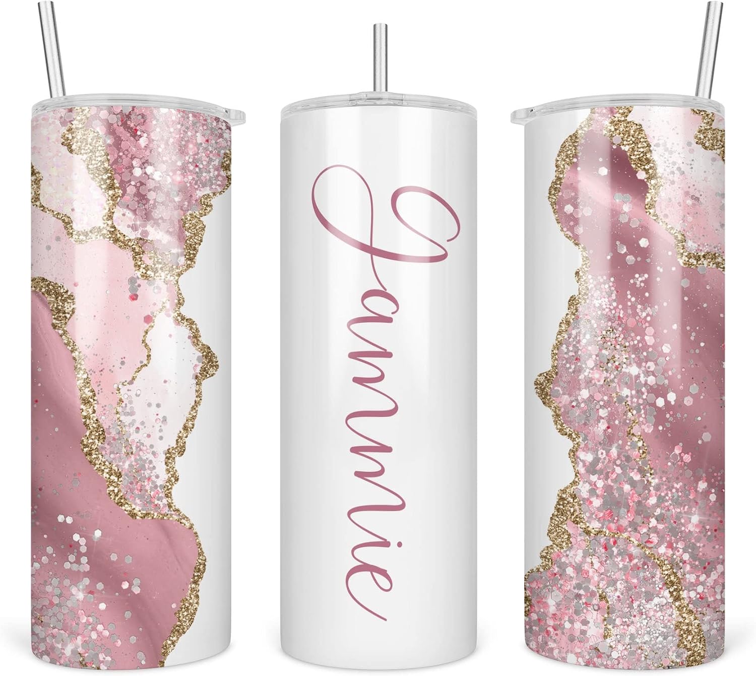 HTDesigns Gammie Tumbler For Grandma For Mother's Day - Gammie Travel Mug - Grandma Tumbler For Mother's Day - Cute Mother's Day Gift For Gammie