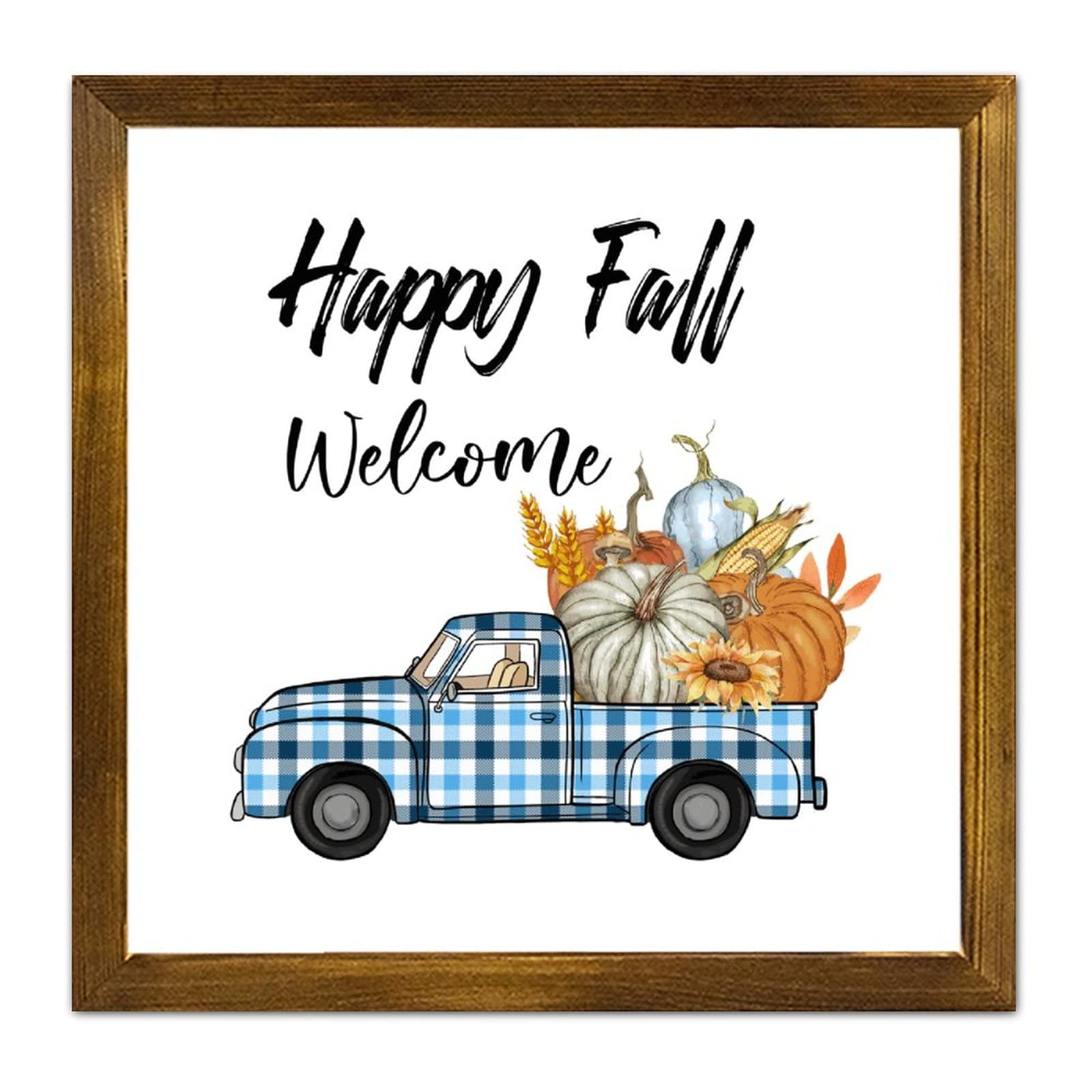 Panneau en bois Welcome Happy Fall pour célébrer la douceur du foyer en automne