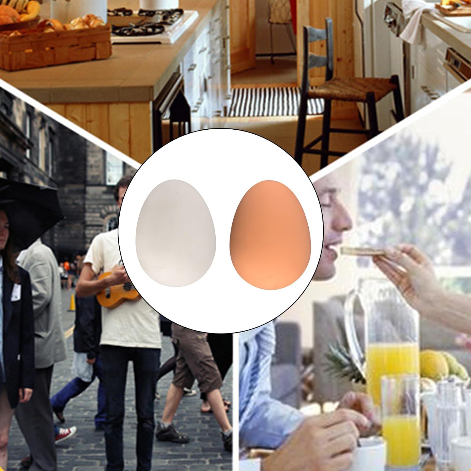 Realistic Rubber Eggs Prank Toy Unbreakable Fake Eggs for Magical Tricks and Funny G image 2