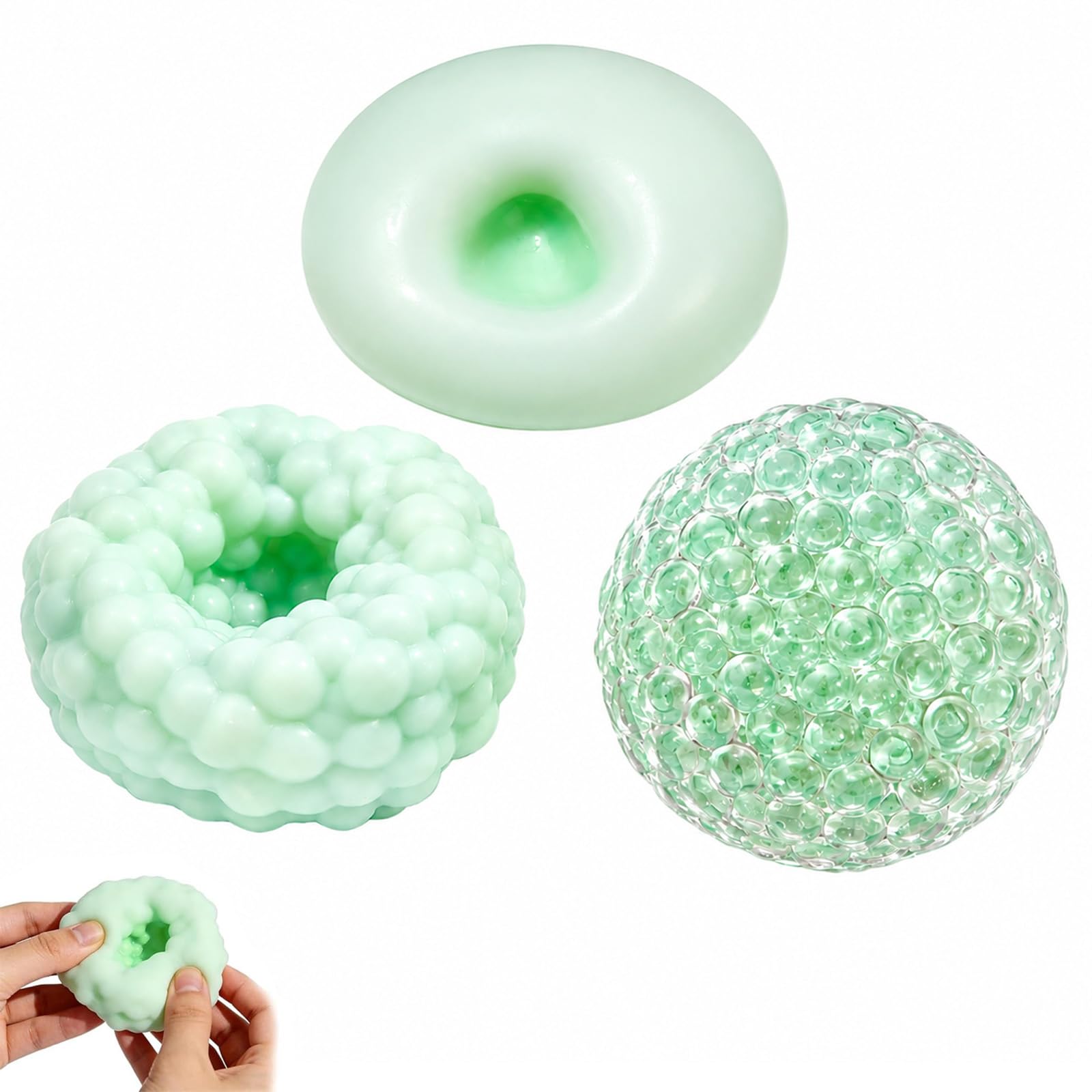 3Pcs Crunchy Squishy, Soft Stress Ball Set for Hand Relaxation