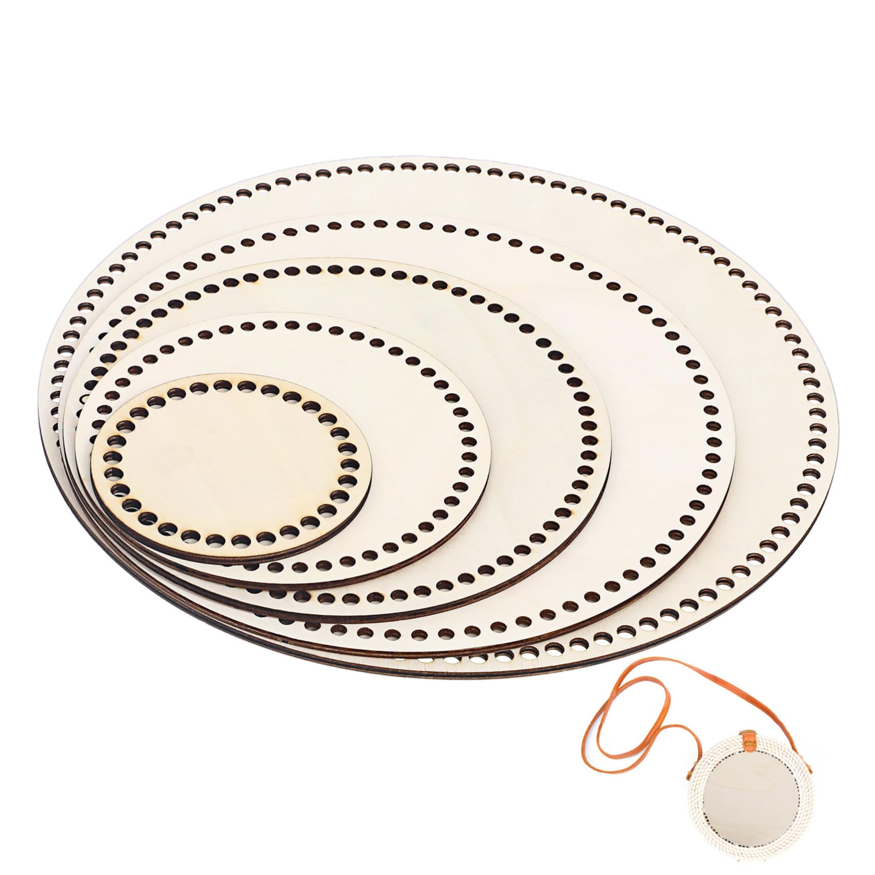 HOMSFOU Crochet Bag Bottom Base 5 Pcs Mini Cross Stitch Frame Basket Weaving Base DIY Basket Weaving Bottom Long-Lasting Use