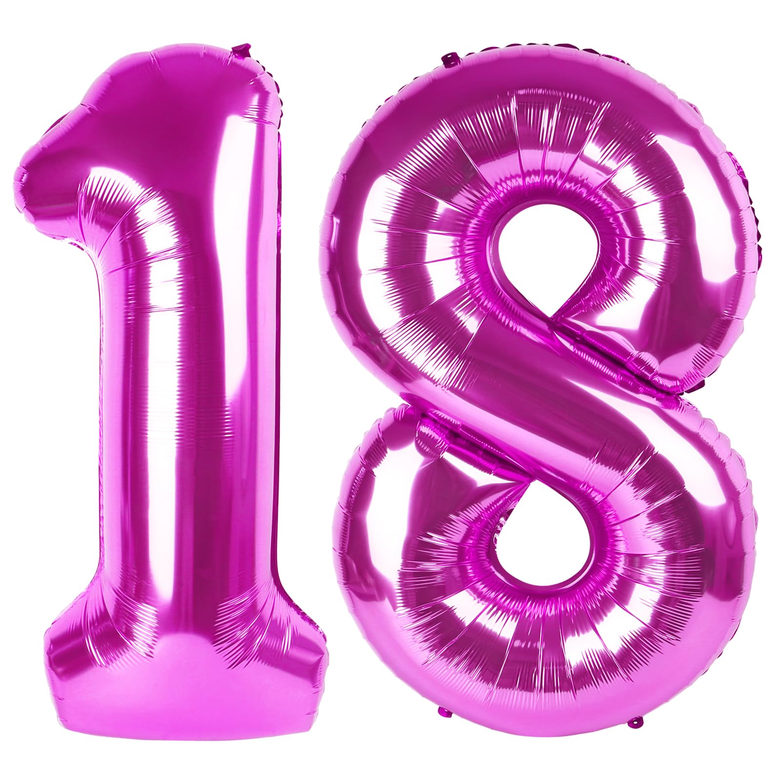Rosy Purple 18 Balloon - Number Balloon 40 Inch, 18th Birthday Decorations