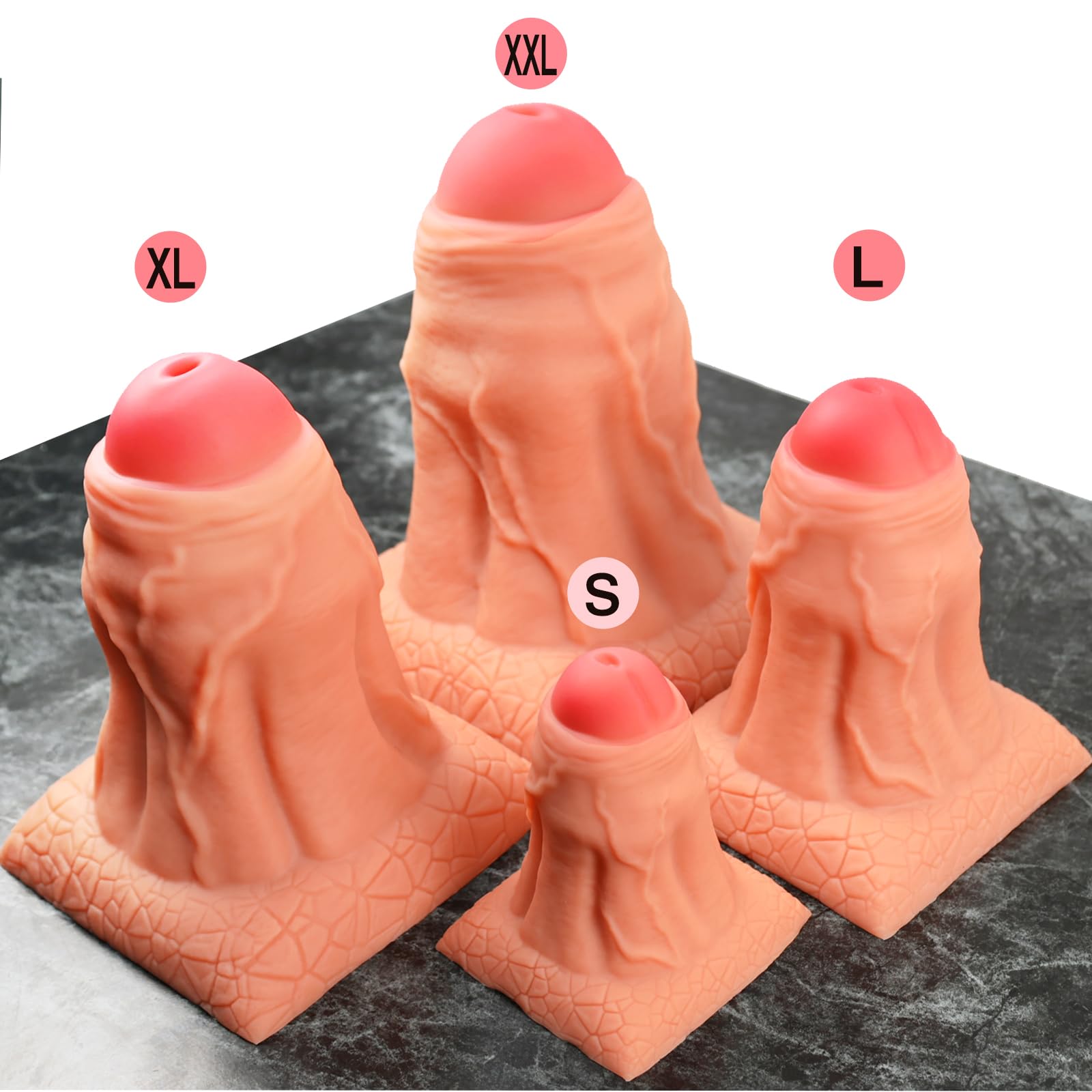 TaRiss's Realistic Dildo Thick ifelike Dildo with Suction Base for Hands-Free Play Silicone Huge Anal Butt Plug for Anus Dilation Prostate Stimulation Adult Sex Toy for Advanced Players L 7.87 Inch