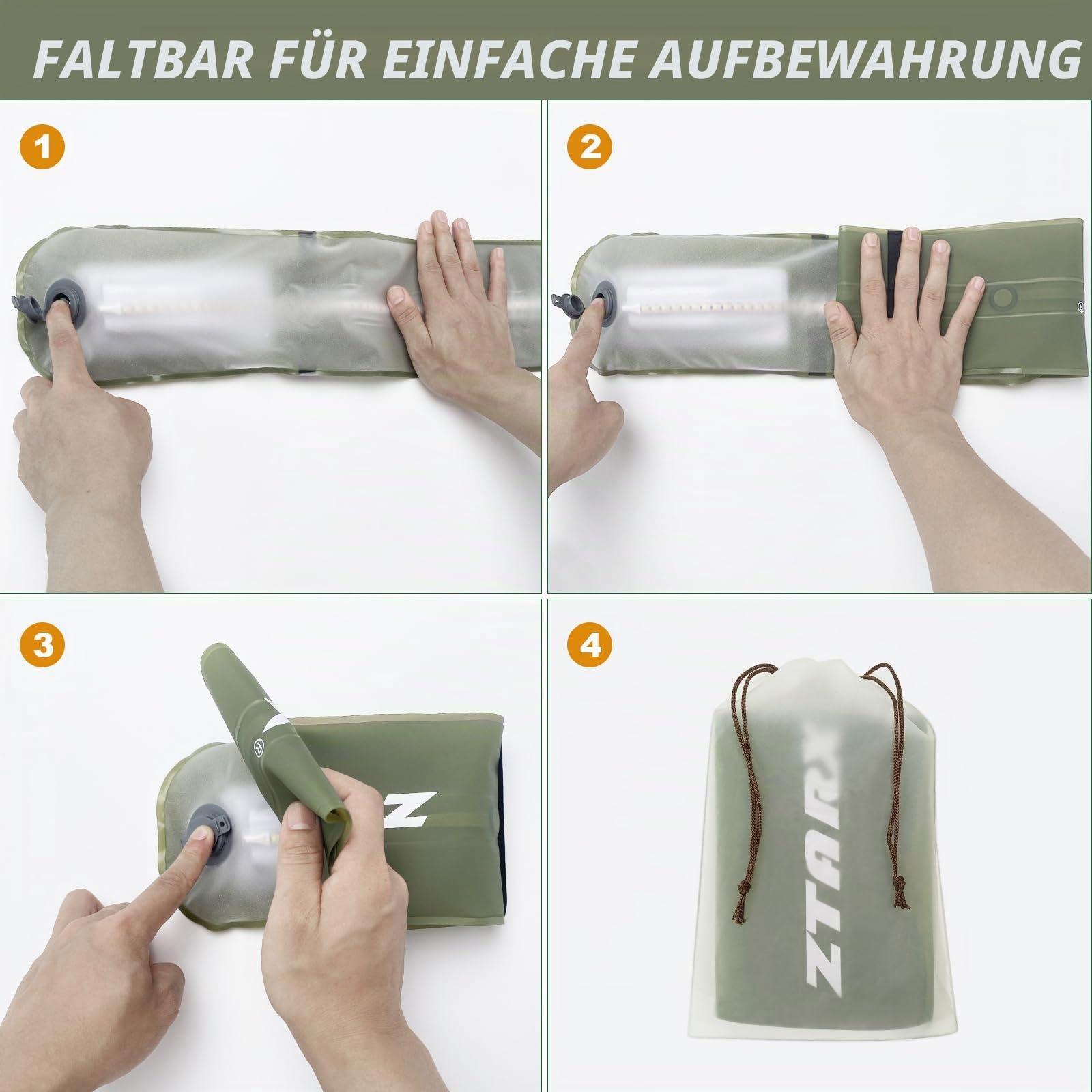 Qoolife Solar LED Campinglampe Aufladbar, Faltbare Camping Licht Lampe Energienbank mit 2 Lademethoden (Solar/USB) und 4 Lichtmodi für Outdoor, Stromausfällen, Notfall, Ausfälle, Angeln 85CM