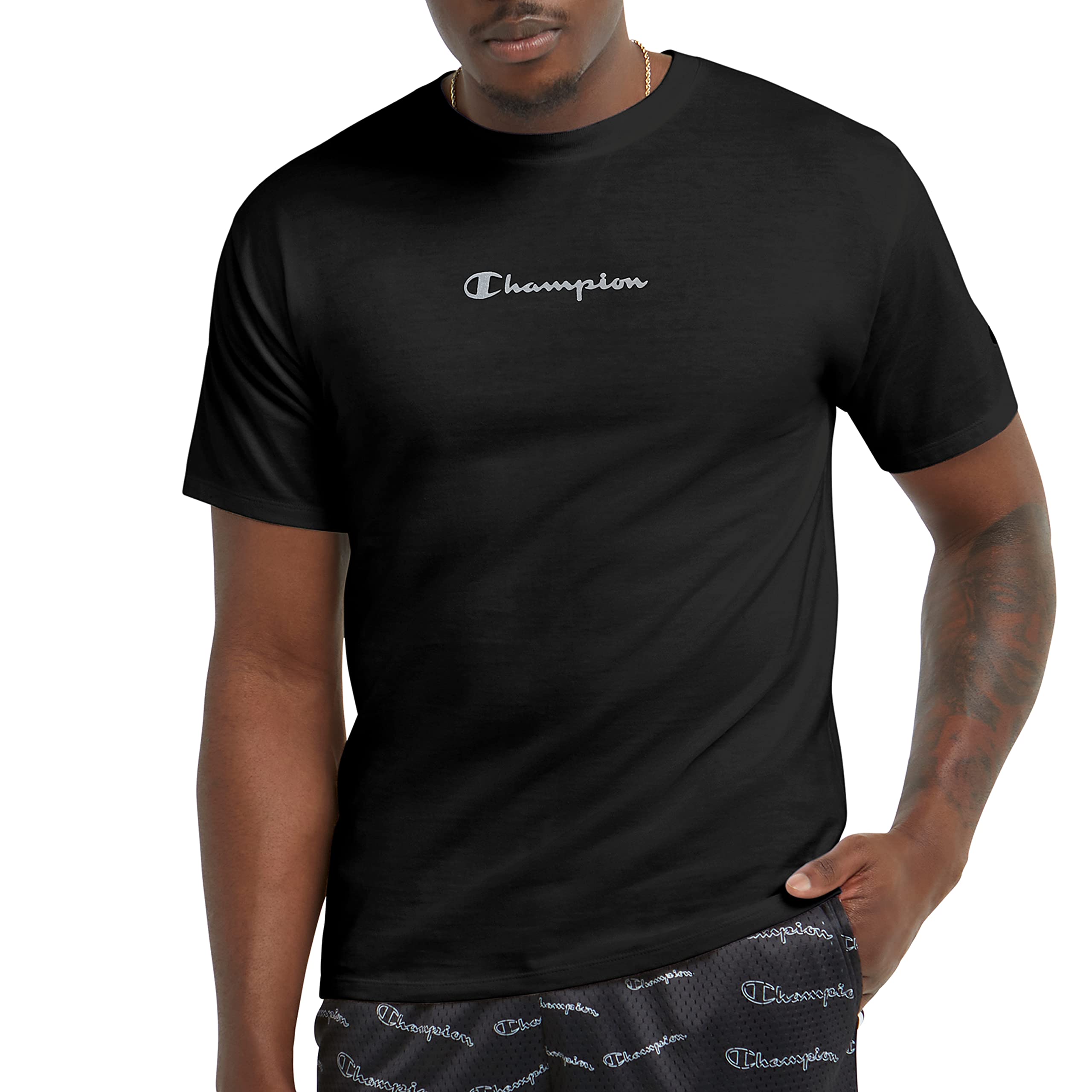 Championmens 1919 2019 Split Short Sleeve Tee T-Shirt