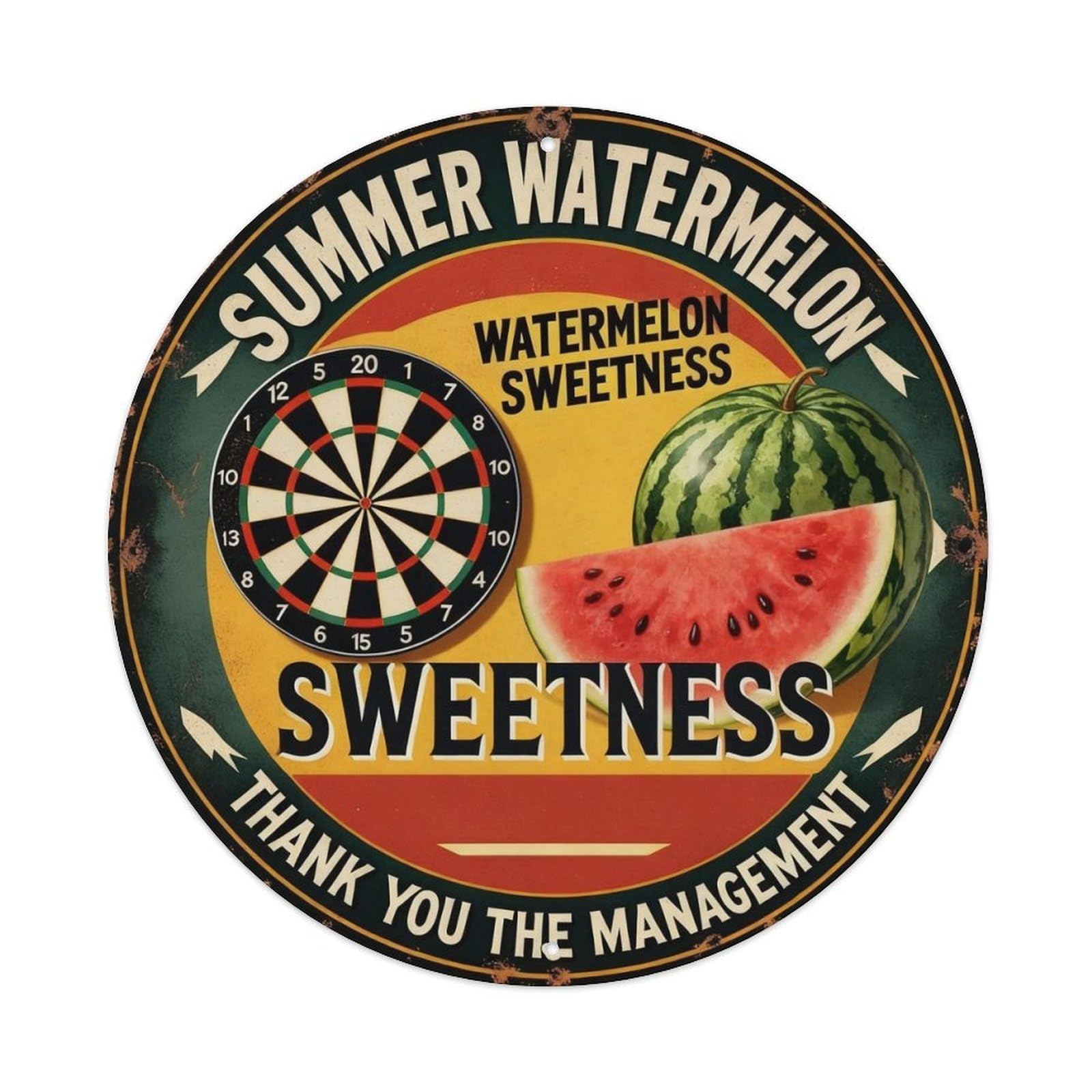 Summer Watermelon Sweetness Metal Tin Sign Plaque