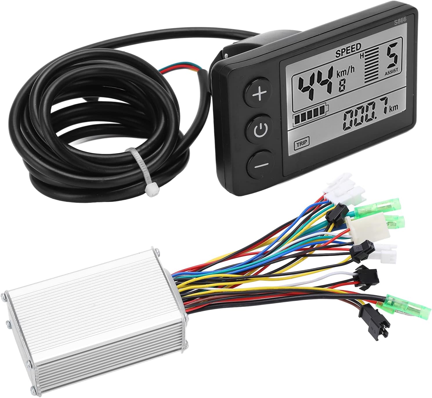 SUNGOOYUE Brushless Speed Motor Controller, 1000W 36V 48V Controller LCD Display Throttle with Lock for Electric Scooter