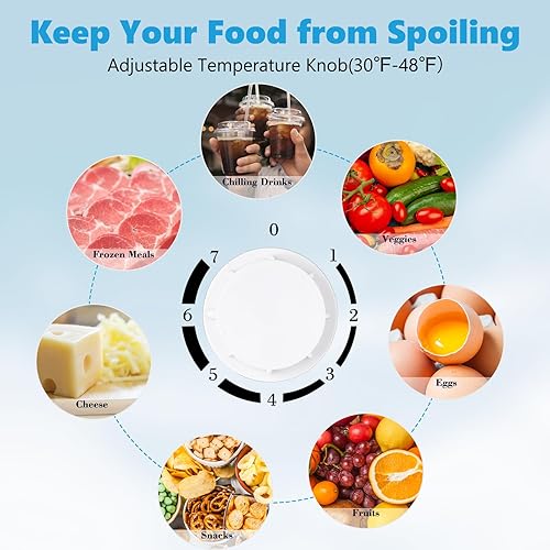 Miniatura 5 de Mini refrigerador de 1.6 pies cúbicos con congelador, refrigerador compacto, puerta reversible individual, ultra silencioso, eficiencia energética