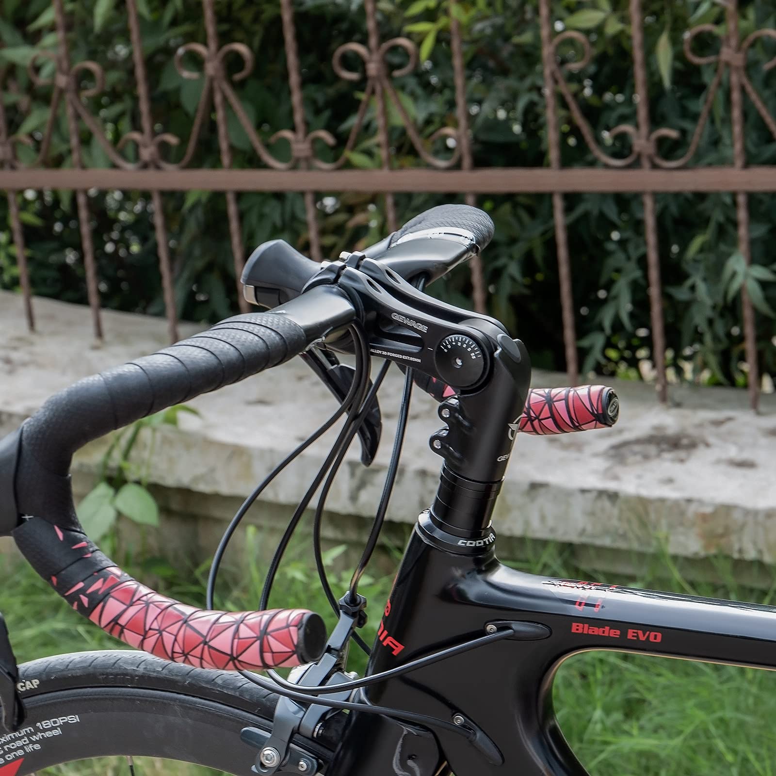 GEWAGE Potence de vélo – Réglable à 130 degrés – 75 mm, 90 mm, 130 mm – Pour guidon de 31,8 cm (1-1/4") – Convient à la plupart des VTT, vélos de route, BMX (XT-A825D-95)