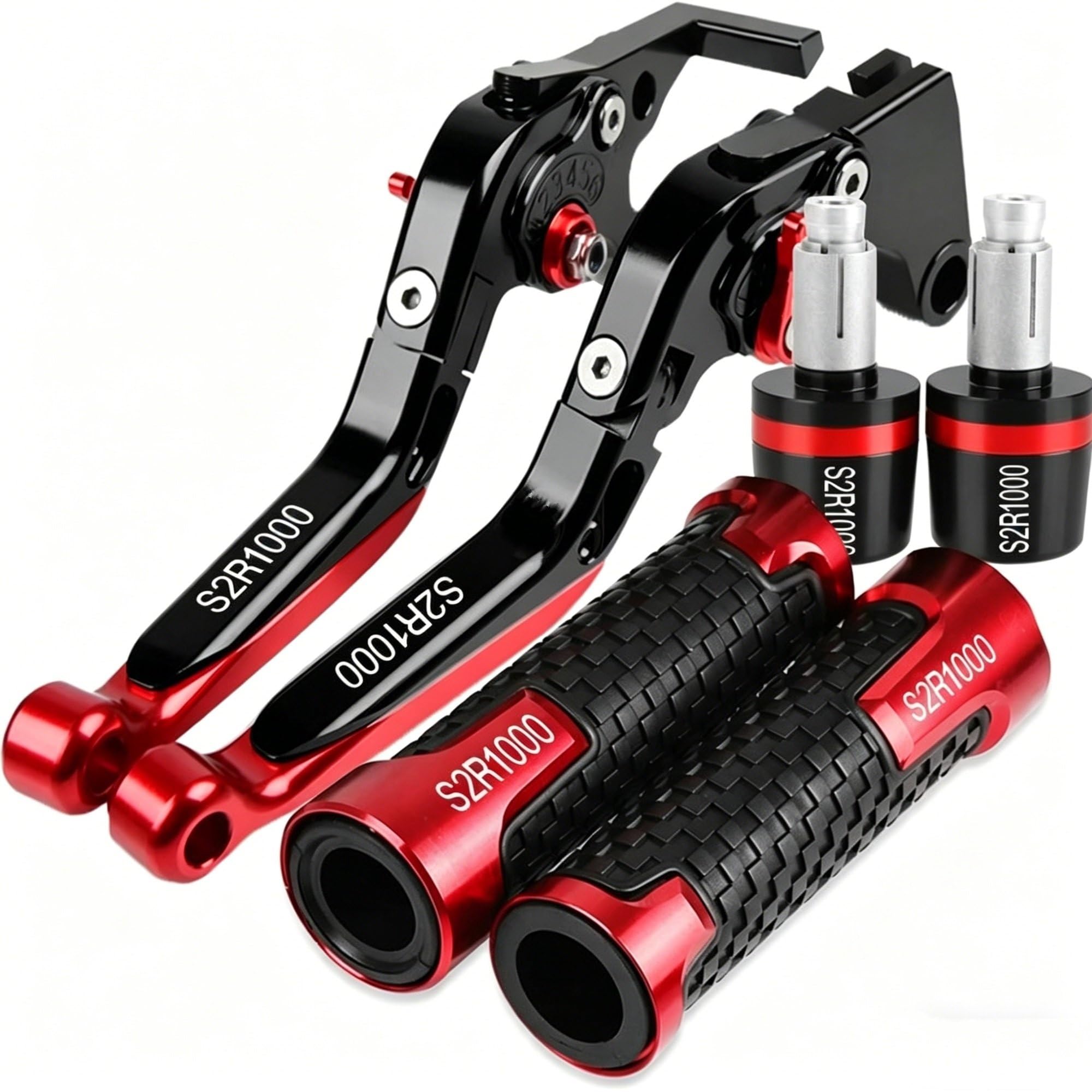Yhggdn Color 9 Handlebar Lever Motorcycle Brake Clutch Lever Set Handlebar Grips For Ducati S2r1000 S2r 1000 For Monster 2006 2007 2008 With Handle Bar End Motorbike Clutch Brake Handle Grips