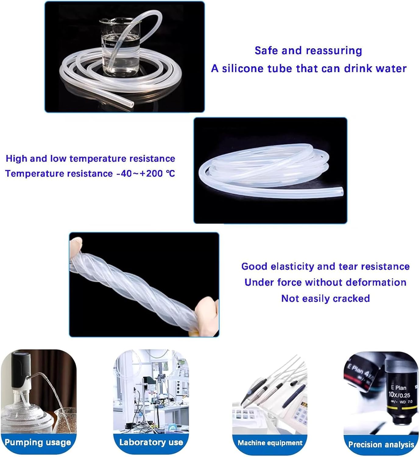 Silicone Tubing Hose, Silicon Rubber Tube 0.08" x 0.2"(ID 2mm x OD 5mm) Length 32.81Ft（10m）, Vacuum Flexible Air Hose Water Pipe Tube, Suitable For Pump Transfer Purple