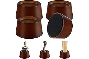 Furniture Raisers - 2 Inch Wooden Circle Leg Extenders for Table