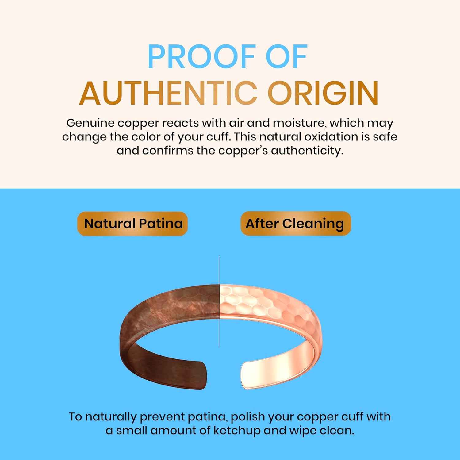 Healing Monk Pure Copper Bracelet for Men & Women – Handmade Uncoated Copper Jewelry Cuff – Adjustable Healing Copper Bracelets for Arthritis – Mens & Womens Copper Cuff Pulsera de Cobre - Image 2